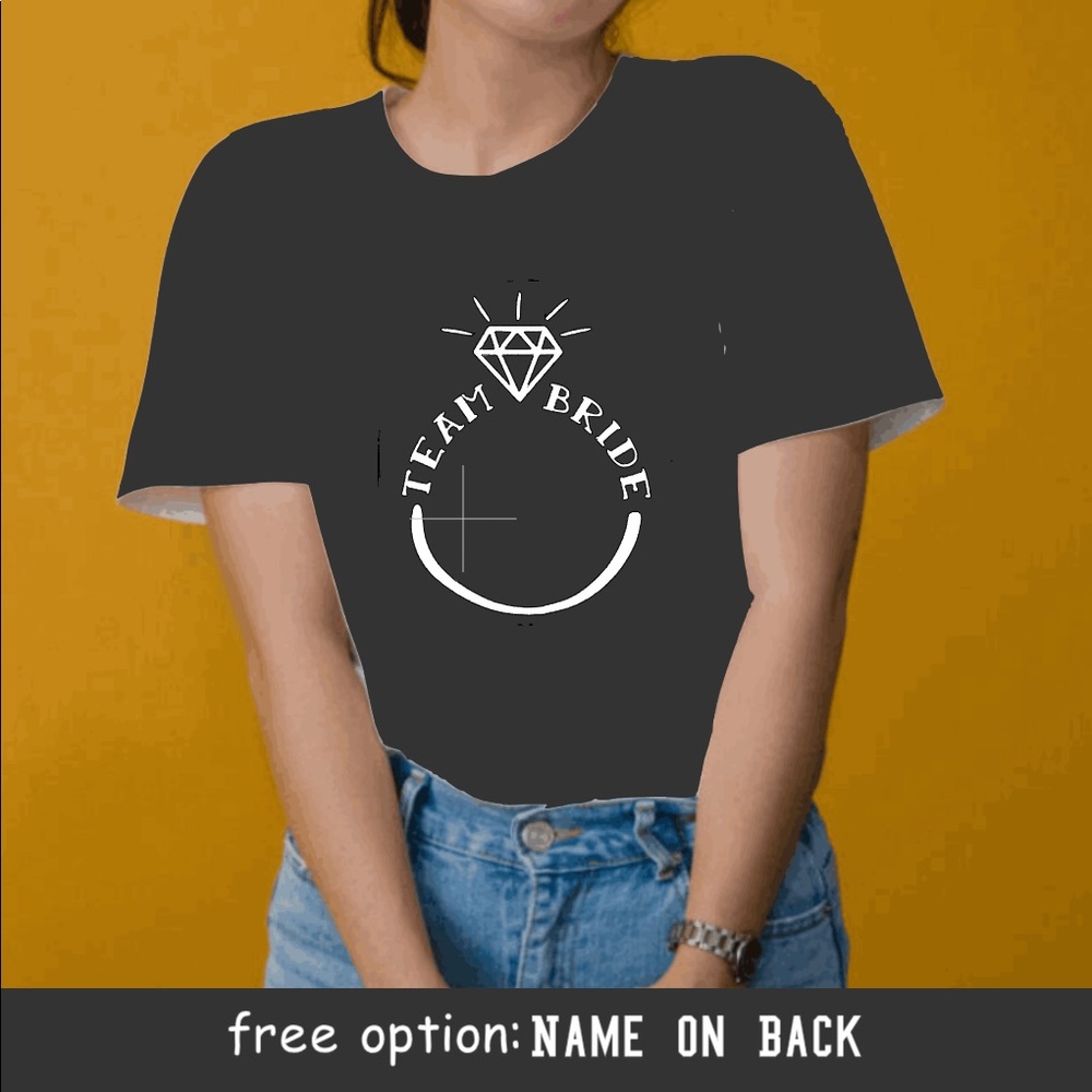 Team Bride Squad custom t-shirt free name or date